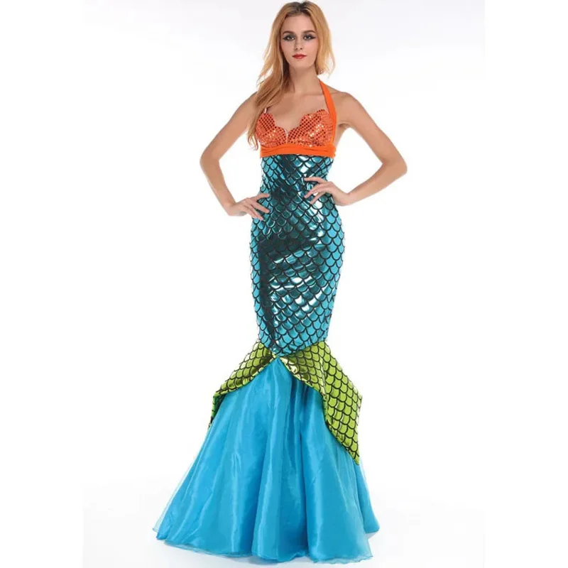 Anime Sexy Little Mermaid Princess Costume For Women Funcy Party Dress Halloween Carnival Mermaid Cosplay Bra Mermaid Tail Su&J1