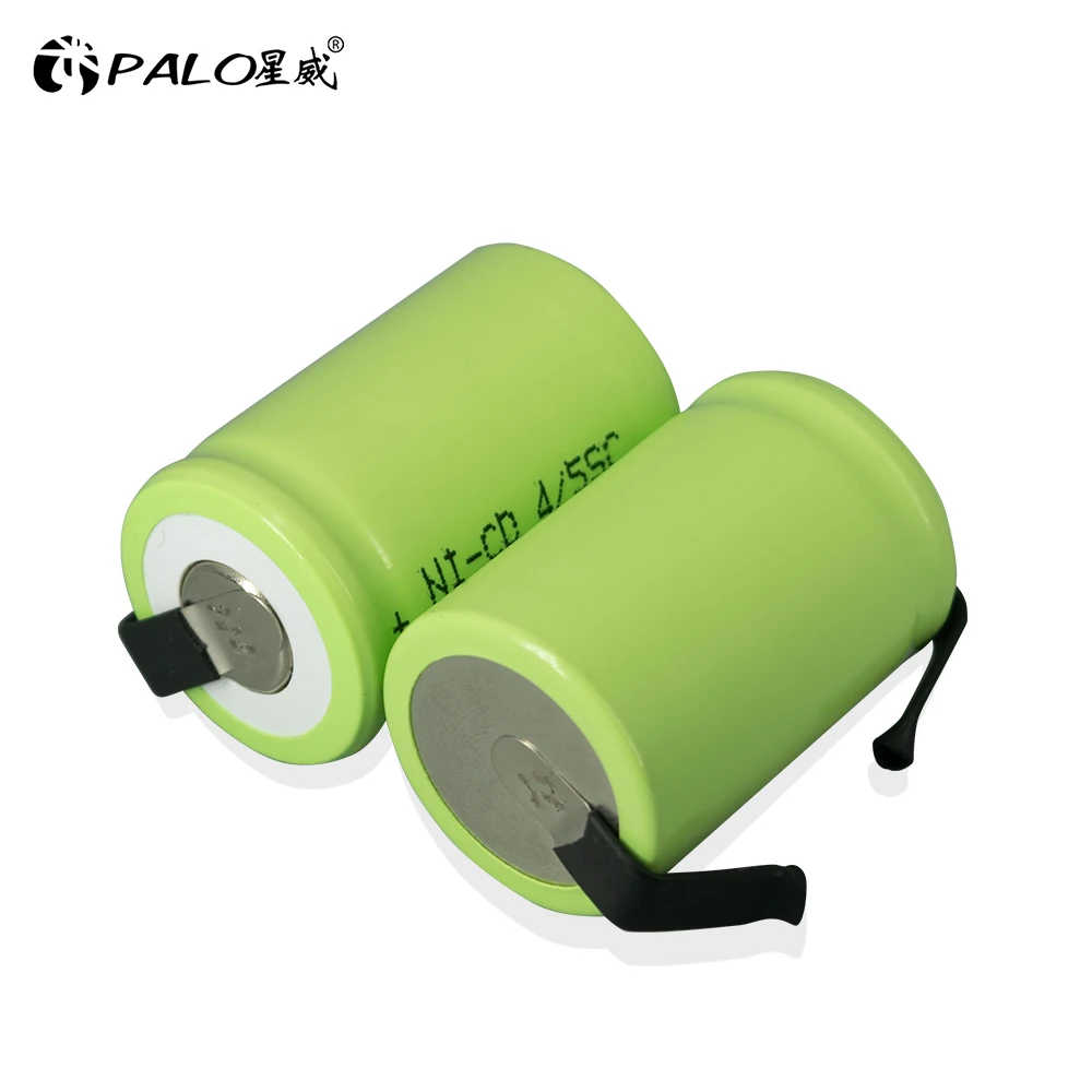 PALO 1.2V 4/5SC Rechargeable Battery 2200mAh 4/5 SC Sub C Ni-CD Cell With Welding Tabs For Electric Drill Screwdriver