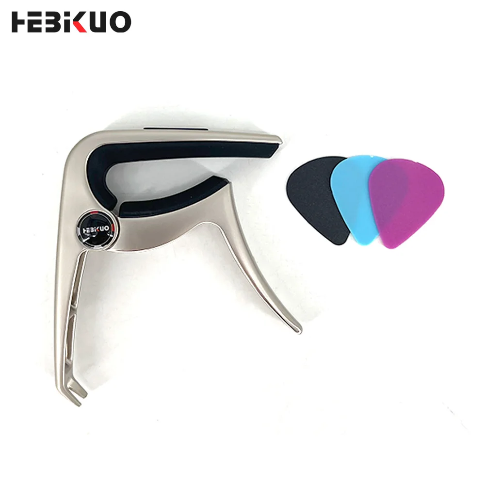 

HEBIKUO BDJ-59 musical accessories multicolor multifunctional aluminum guitar capo save guitar pick for guitar acoustic