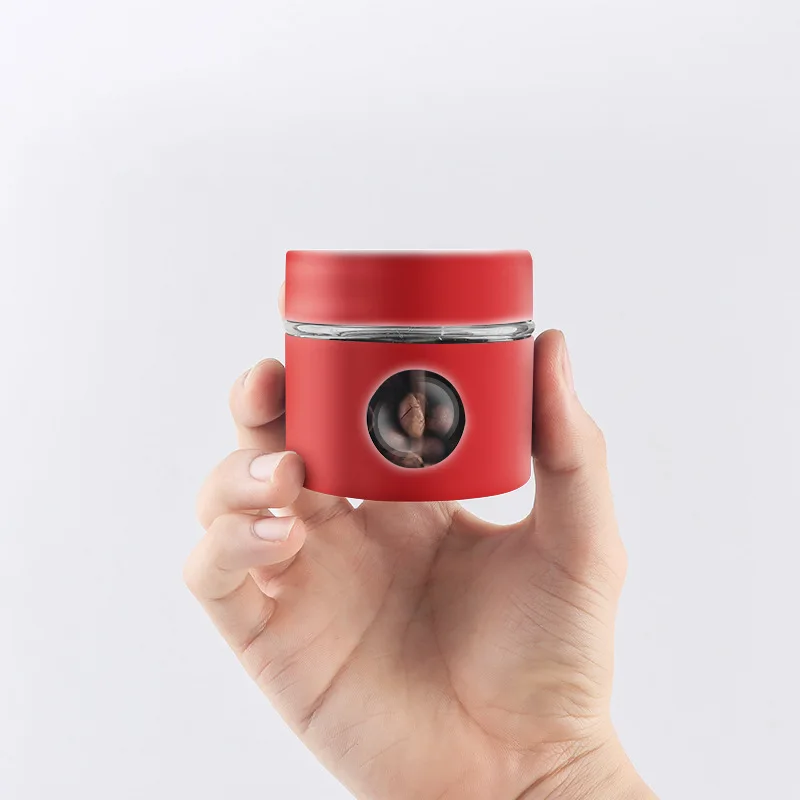 304 Stainless Steel Tea Storage Container with Glass Front Panel and Secure Closure Keeps Contents Fresh and Organized