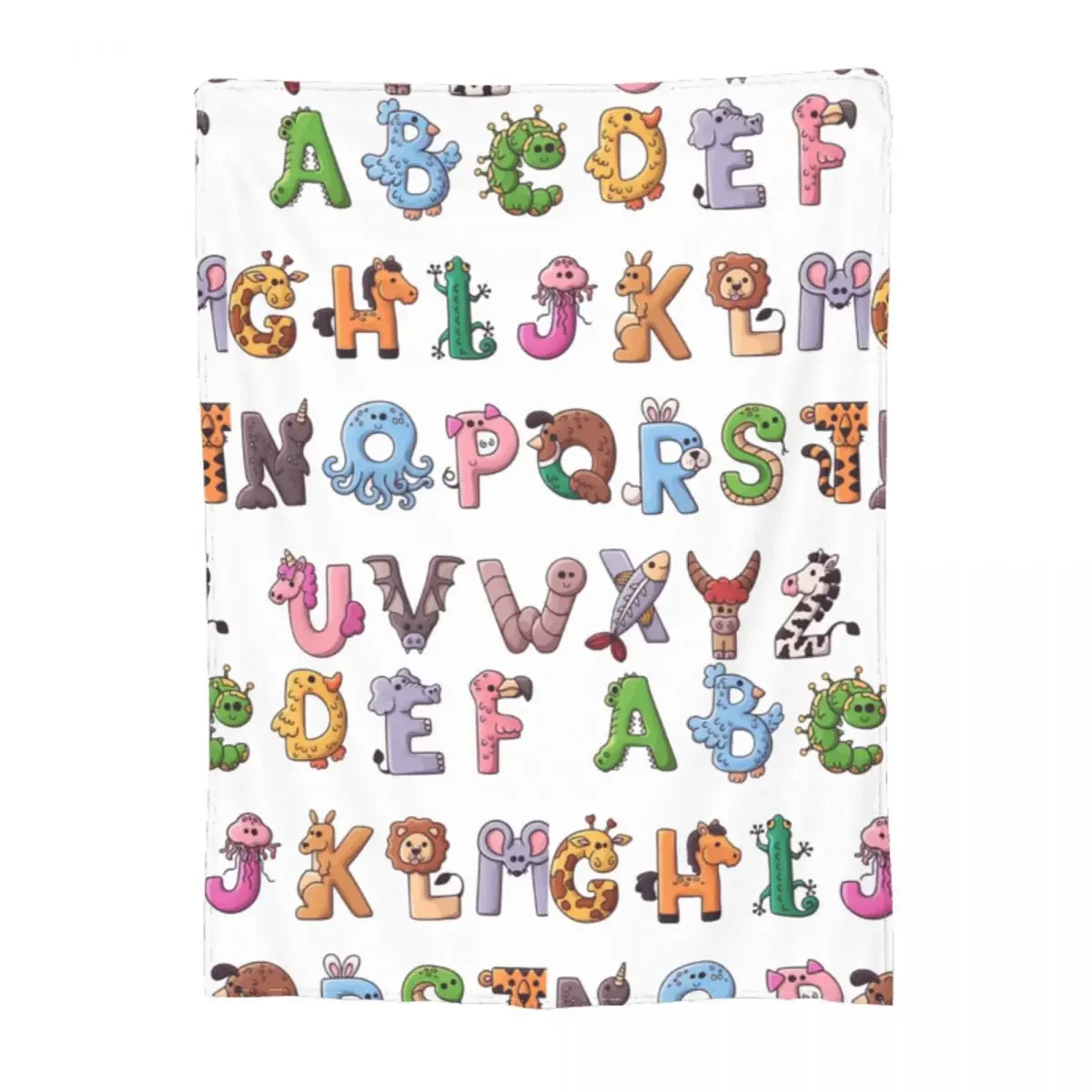 Alphabet Lore Letter Gaming Blanket Velvet Summer Bedding Letters A-Z Game Throw Blanket Cozy Warm for Bedroom Bedspreads