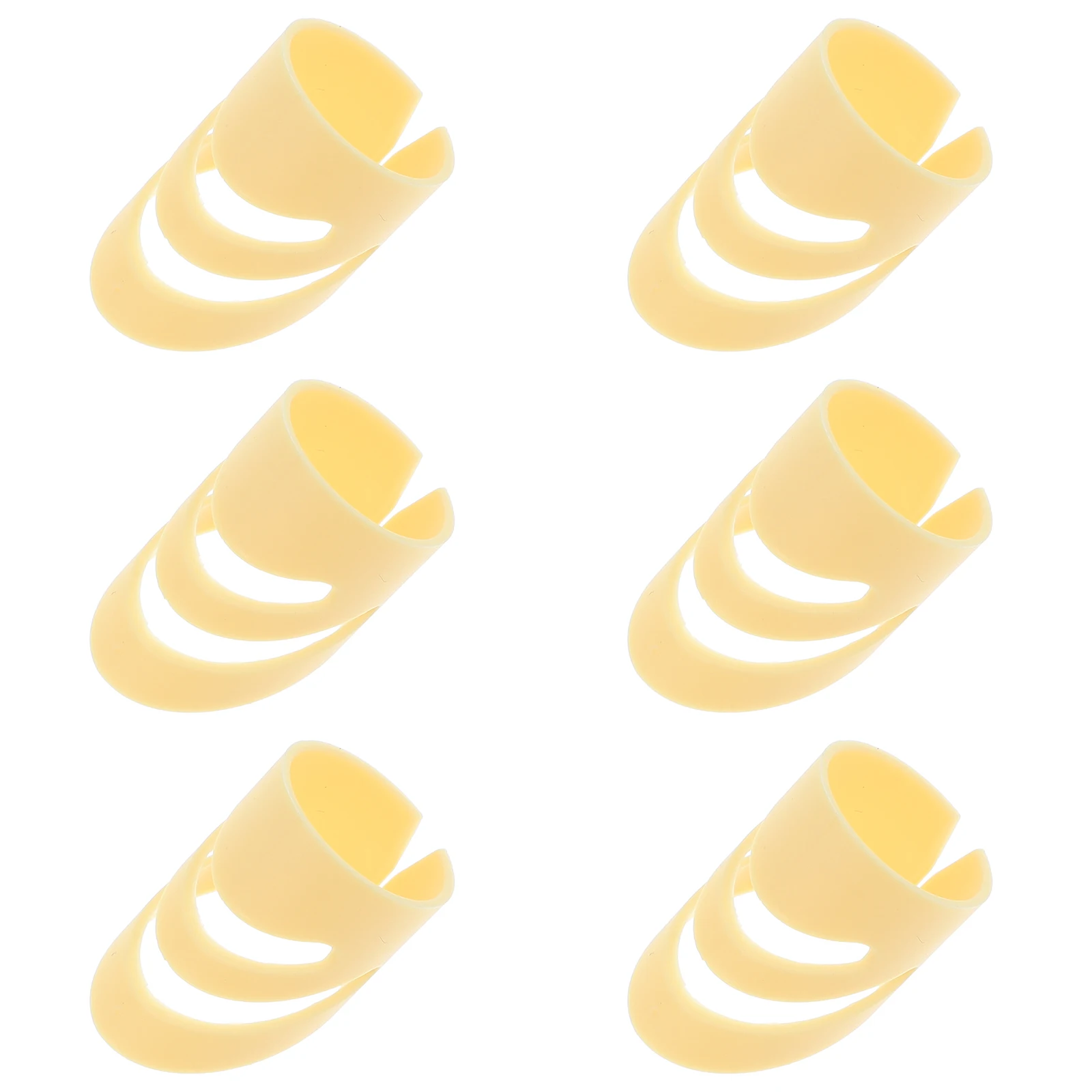 

Guitar Ring Finger Cover Picks 2 Sets Fingertip Protectors Plastic Adjustable Guitar Bass Ukulele Long Service Life Stable Sound