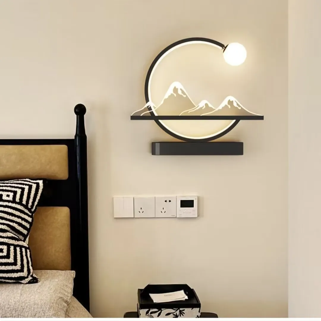 

Chinese style mountain and river decorative wall lamp, TV background wall atmosphere lamp, three dimensional corridor lamp