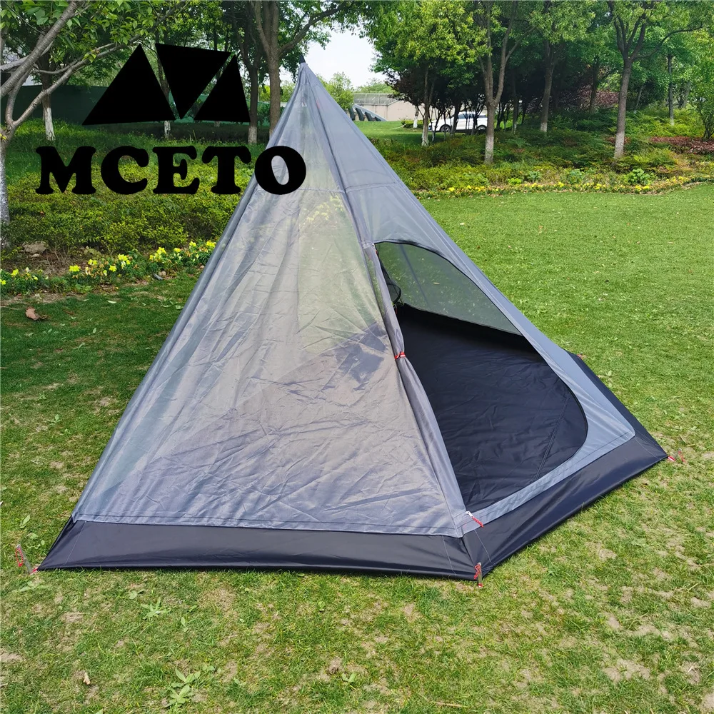 320/400 Pentagon Pyramid Tent‘s Inner Tent Rodless Ultralight 4 Seasons Mosquito Net for Outdoor Camping Backpacking Hiking