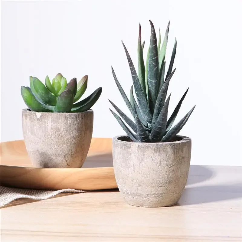 인공 다육 식물 미니 분재 가짜 화분 장식 공 식물, 인공 꽃 미니 식물 사랑, 3 개