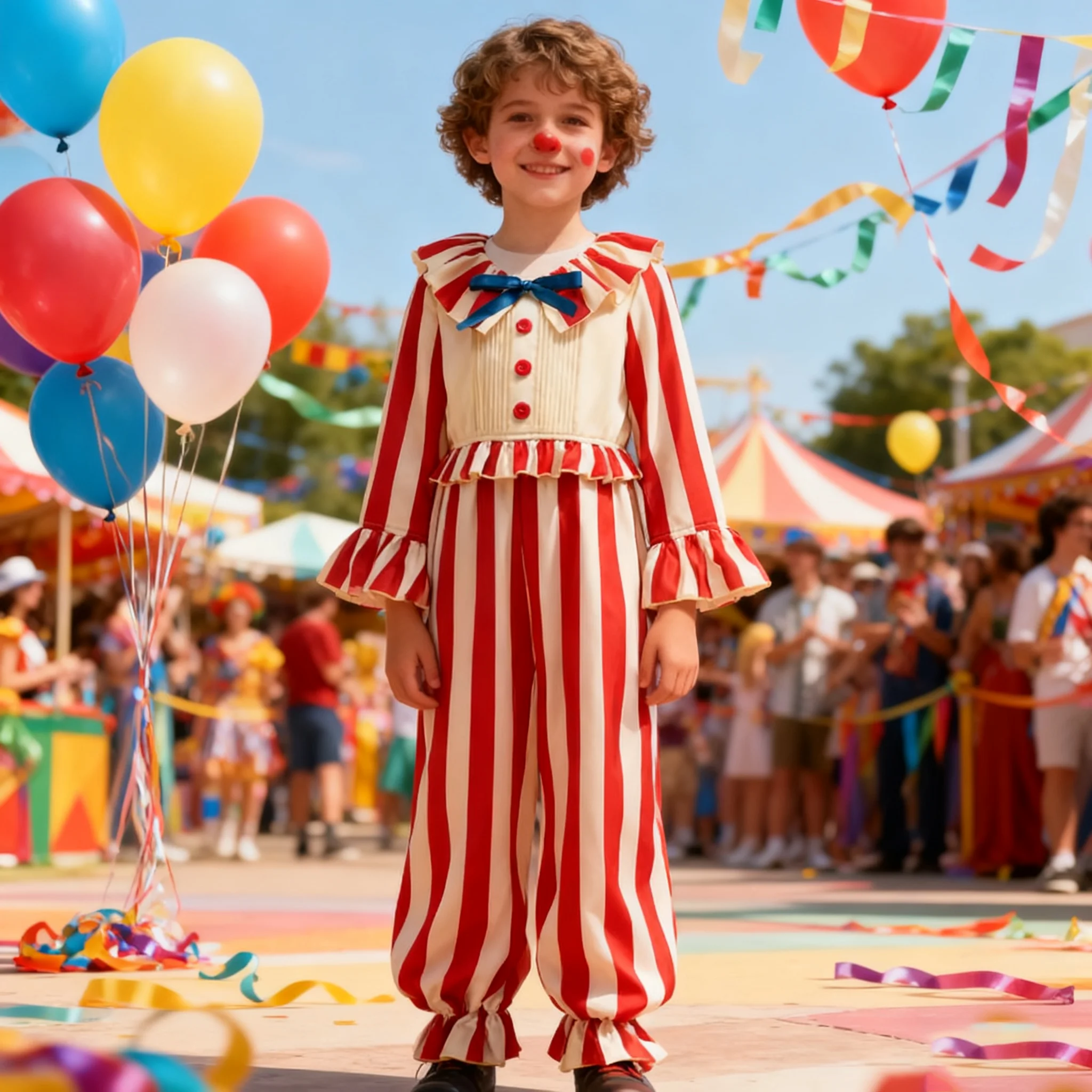 

Clown Costume for 4 5 6 7 8 years Girls Kids Red Long Sleeve jumpsuit Girls Birthday Party Outfits Carnival Kids Clothes