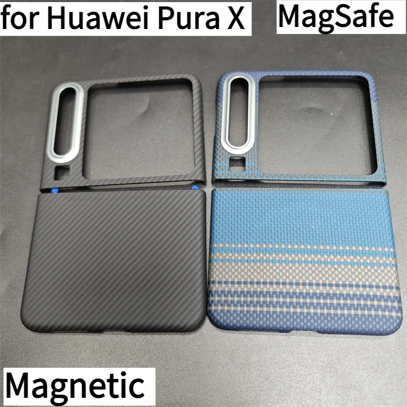 

Чехол из углеродного волокна для Huawei Pura X, складной магнитный чехол для телефона, ультратонкий чехол из арамидного волокна с защитой от падения, аксессуары,
