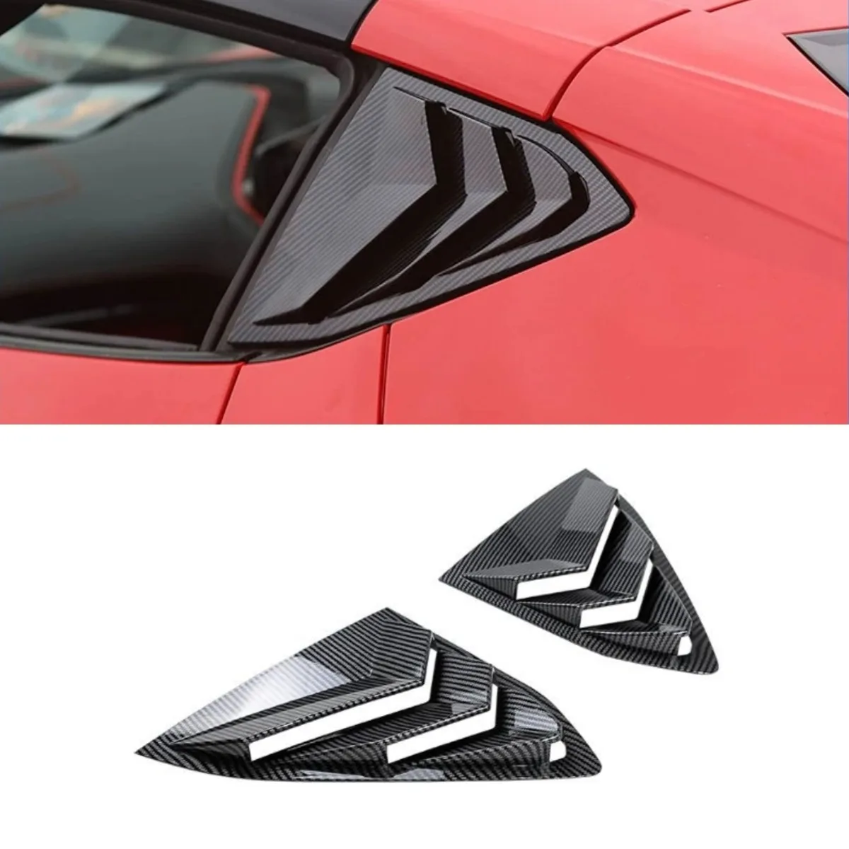 

Car Side Rear Window Louver Shutter Cover Window-Shades For Chevrolet Corvette C8 2020+ Body Kit Car Accessories