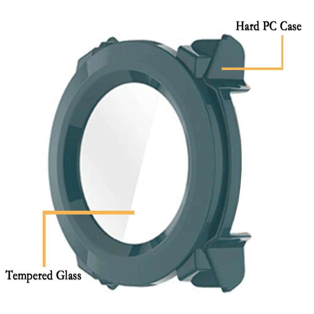 For Garmin Instinct 3 45/50mm Case+Glass Full Coverage Bumper PC Hard Case Cover With High-quality Tempered Glass