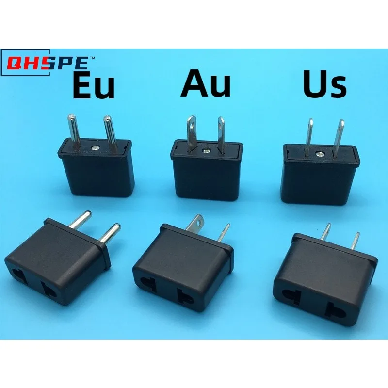 EU to US/AU Plug Adapter - European Schuko Travel Power Converter with CE Certification for Type A/C/F Sockets