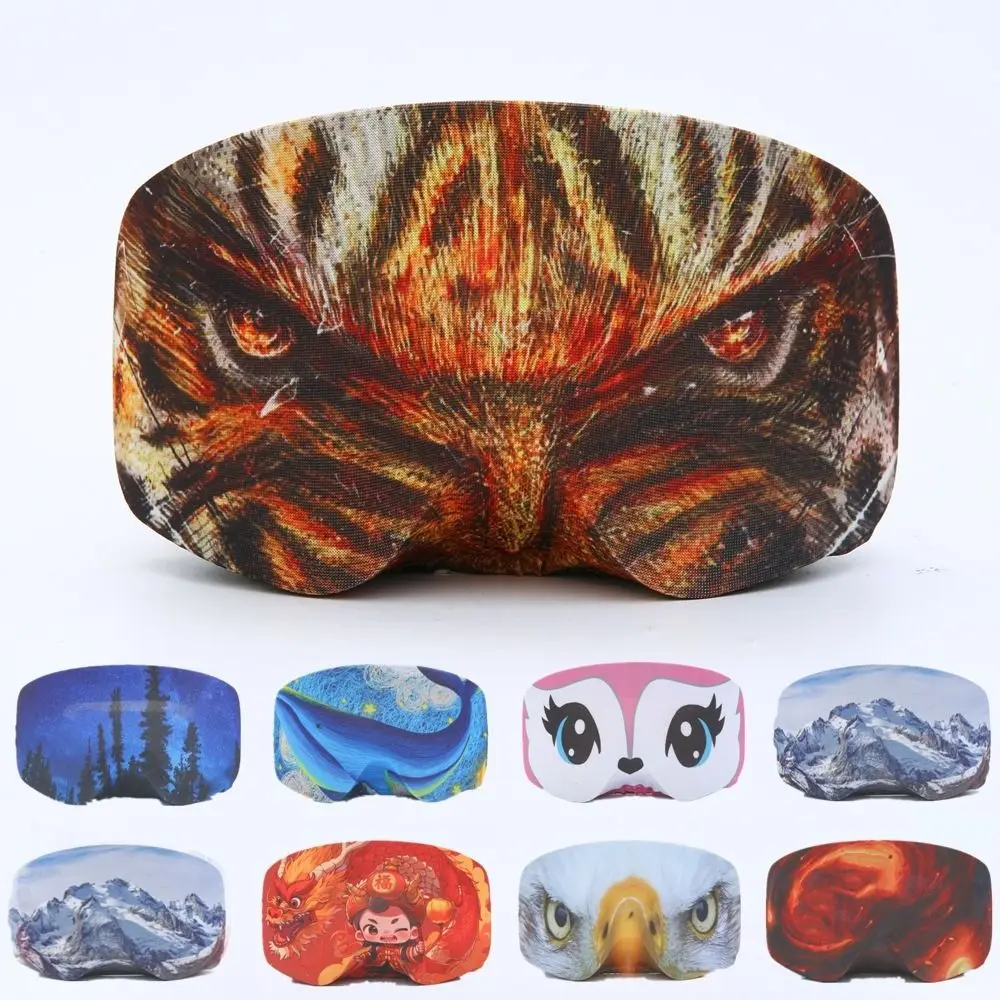 Dust-proof Ski Glasses Cover Scratch-Proof Elastic Stretchy Skiing Eyewear Covers Protective Gear Cool Design