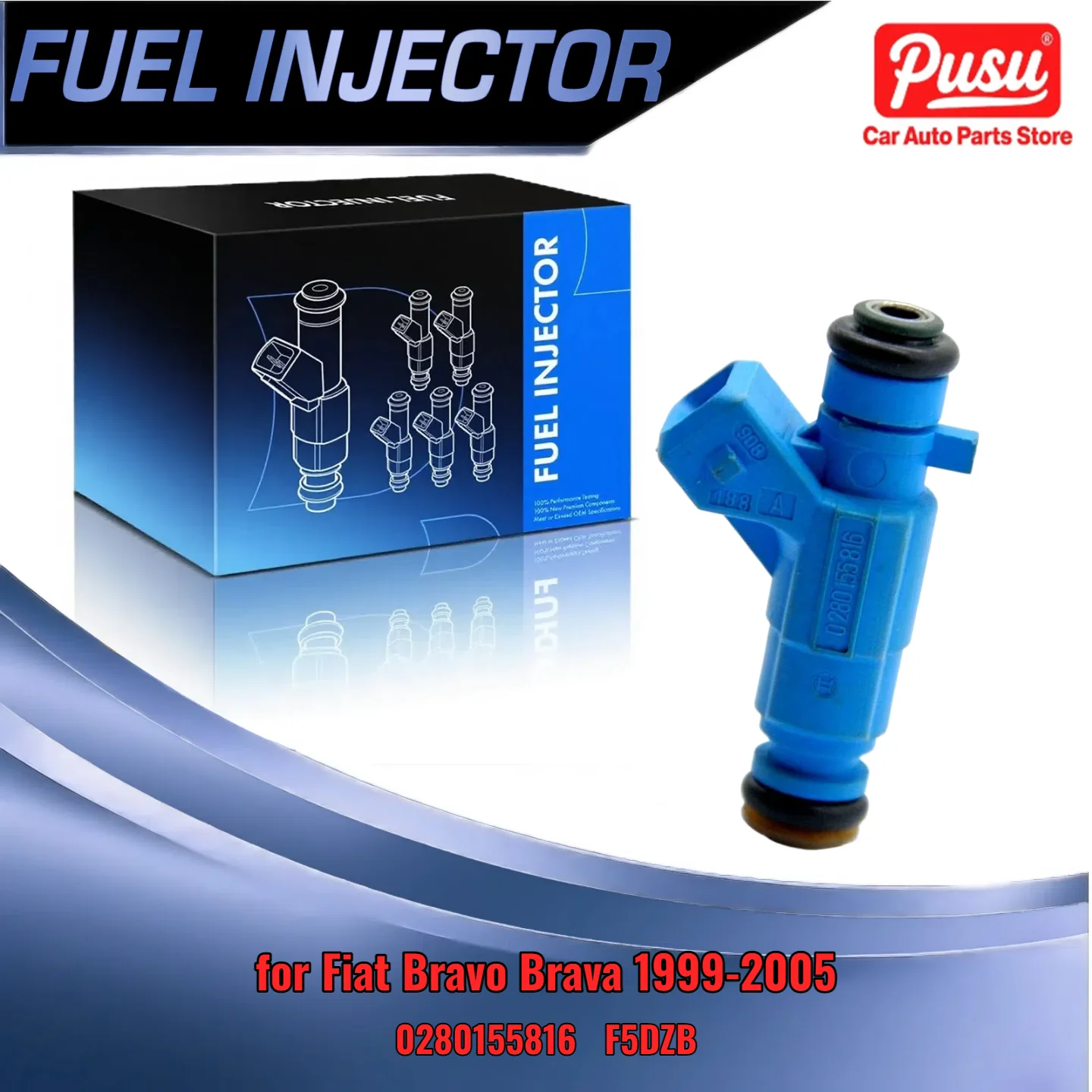 

Injector For Fiat Bravo Brava 1999 to 2005 0280155816 F5DZB 1pc