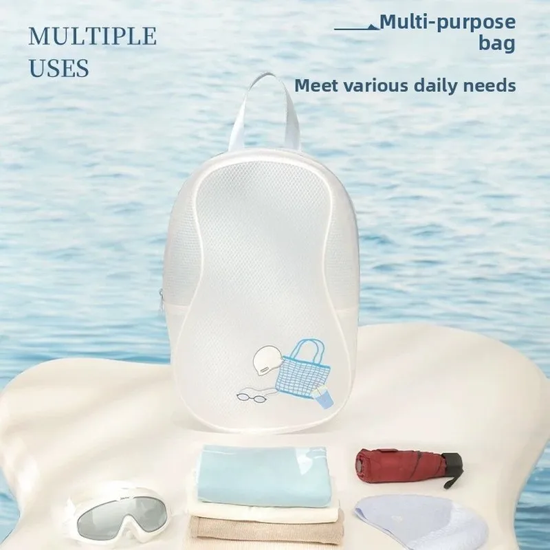 Dry and Wet Separation Swim Bag PVC Toiletry Bag, Portable Waterproof Storage Bag, Sports Bag Women's Portable Beach Bag