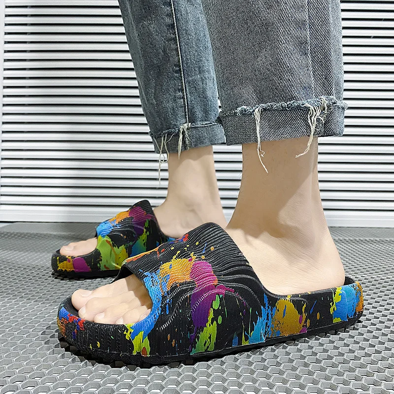 2024 New Men Shoes Slippers Beach Outdoor EVA Non-Slip Slides Ladies Fashion Flats Flip Flops Casual Sandals Luxury Household