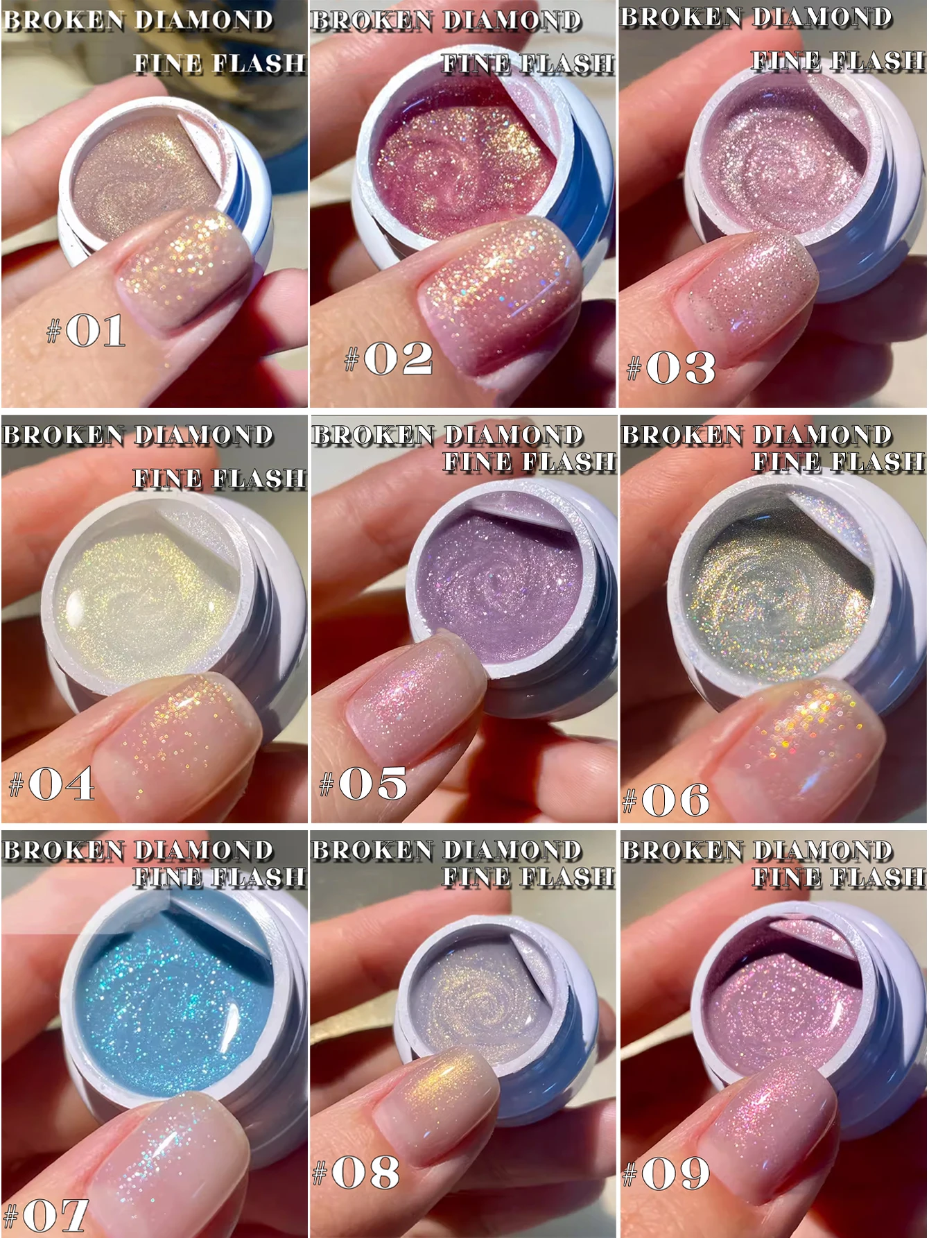 MIANEL 12 ml/teile Winter Blase Rose Brokat Pulver Gel Nagellack, Perlglanz Nagellack, Valentines Nägel Neujahr Nägel