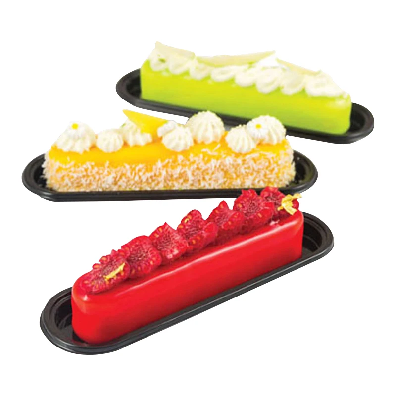 Meibum 10 Cavity Long Strip Silicone Cake Mold Mousse Mould Plastic Cutting Dies and Pastry Trays Dessert Baking Tools Bakeware
