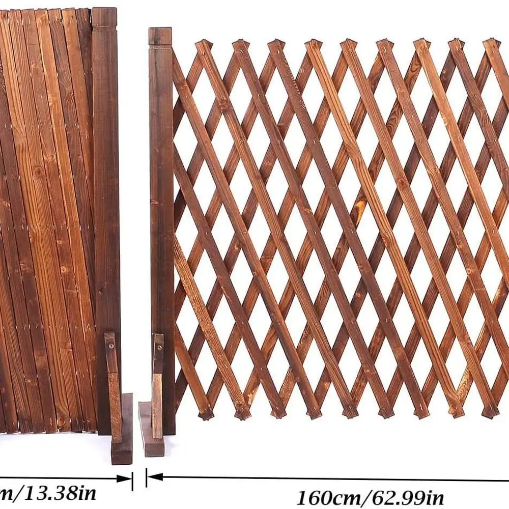 سياج حديقة خشبي قابل للتوسيع - عبوة من تعريشة قائمة بذاتها للاستخدام الداخلي والخارجي