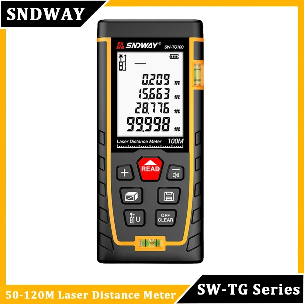 SNDWAY Laser Distance Meter Mini Rangefinder SW TG50 TG70 TG100 TG120 Digital Laser Trena Range Finder 50M 70M 100M 120M