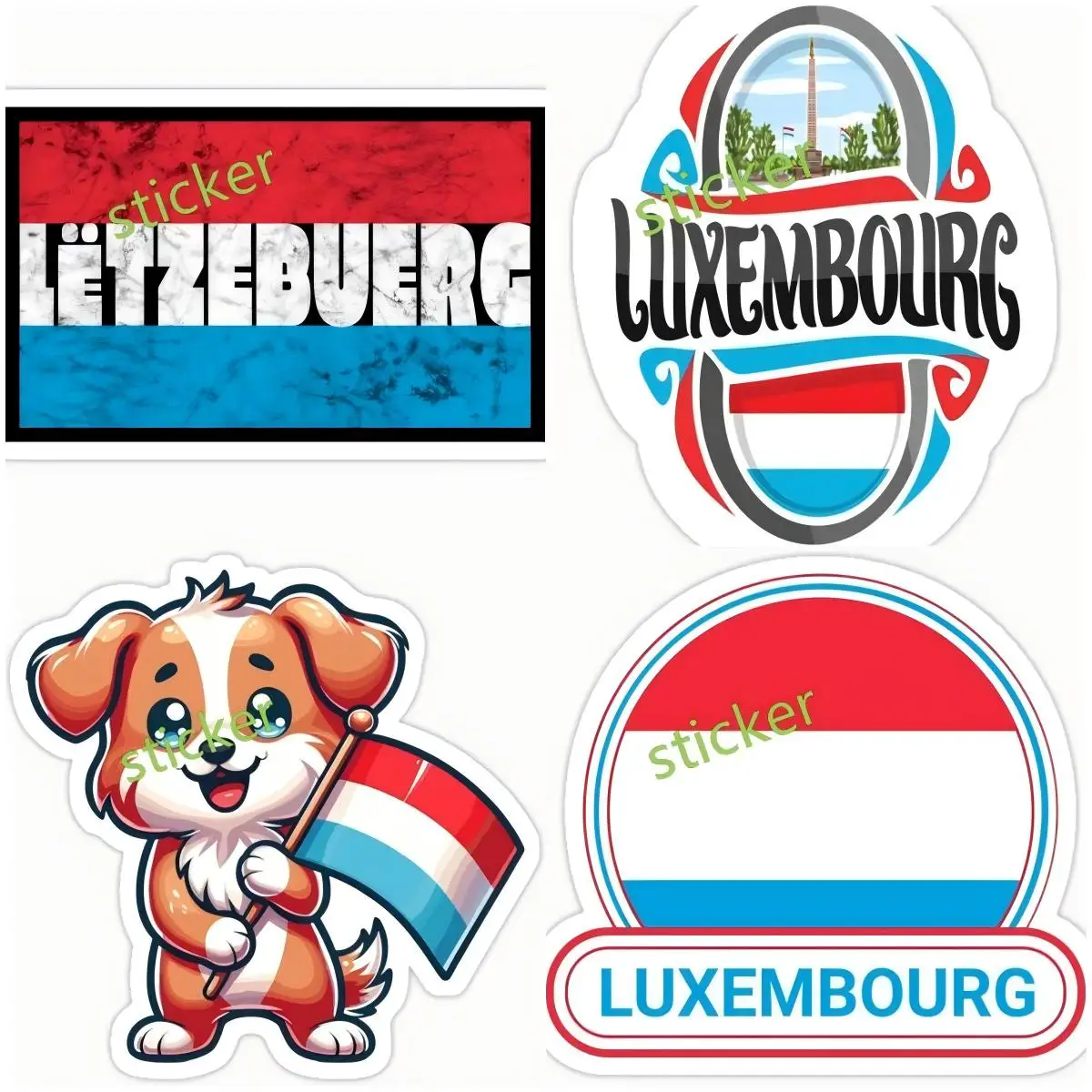 

Luxembourg Flag sticker Auto Tuning Styling Home Skateboard Suitcase Decoration Accessory Room Decor Car Camping Accsesories