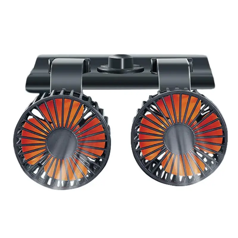 

Fan For Car Vehicle Double Head Cooler For Dashboard Electric 2-Speed Double Head Low Noise Strong Dashboard Back Seat Cooling