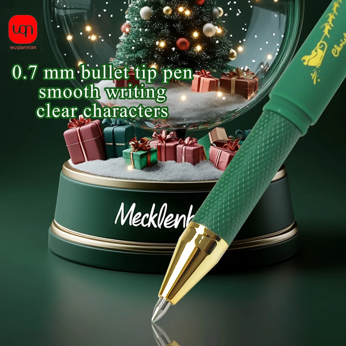 Green Gel Pen Black Ink Line 0.7/1.0mm Liquid Ballpoint Pen Kawaii Pen Writing Tools School Office Stationery Supplies