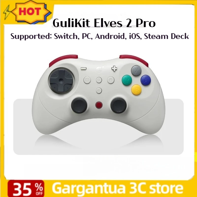 

Gulikit Elves 2 Pro Wireless Gaming Controller Hall Joysticks 1000hz Turbo Function Bluetooth Gamepad For Switch Pc Ios Android