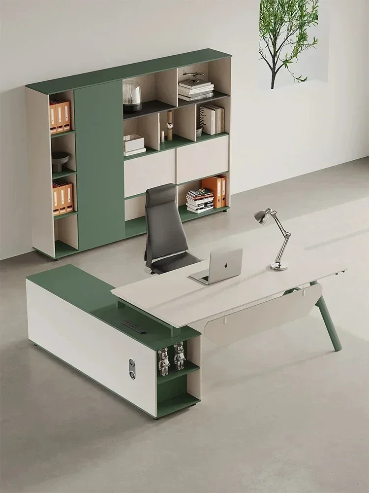 

Простой современный одиночный офисный стол и набор стульев, легкий роскошный офисный стол, элегантный офисный стол