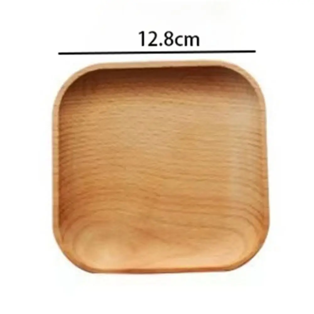 Creative Solid Wood Cartoon Dinner Tray Cute Animal Pattern Children's Rice Plate Odorless Wood Food Dishes Serving Kids