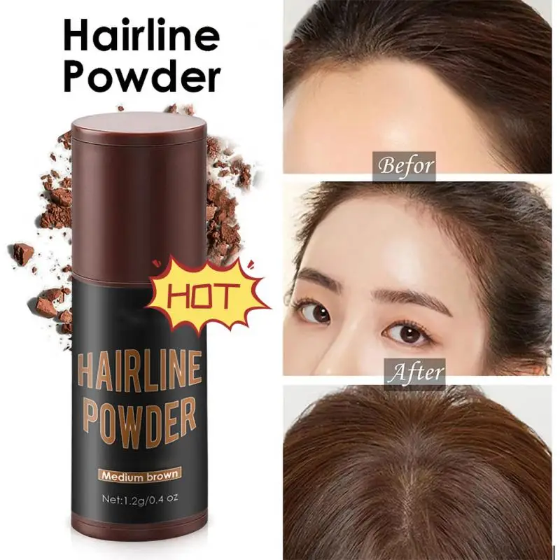 New Long-lasting Hairline Powder Stick Waterproof Cover Hair Concealer Repair Fill Hairline Shadow Pen Natural Hairline-enhanced