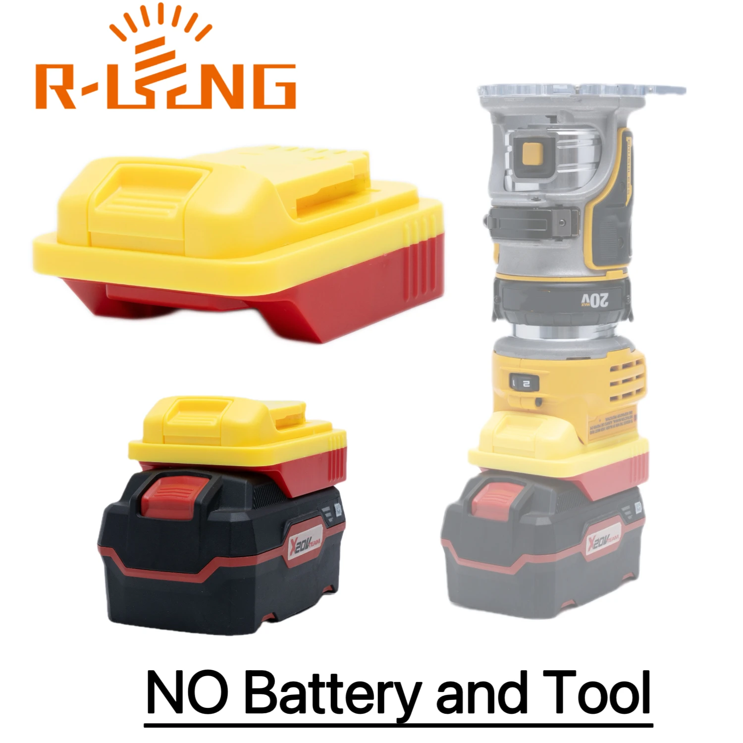 Adaptateur de batterie sans fil pour batterie Li-ion Lidl Parkside X20V Team, compatible avec les outils électriques DeWalt 18V (sans batterie)
