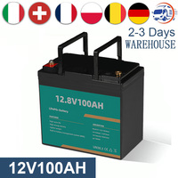 Lithium Battery 12v100ah LiFePO4 for RV SolarSystem Fish Finder Camping Built-in BMS  deep cycle Rechargeable lithium battery