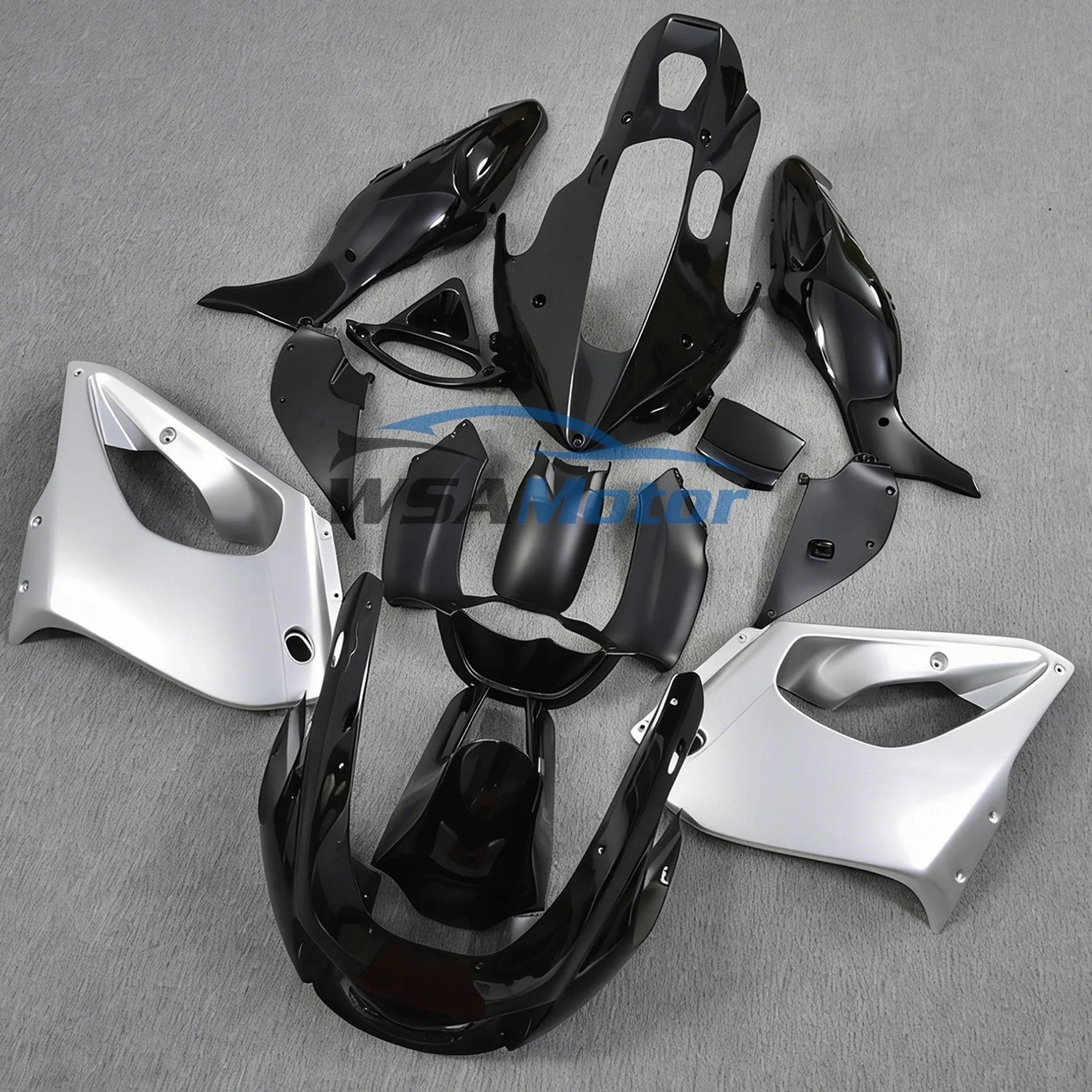 For Yamaha Thunderace YZF1000R 1997-2007 Gloss Black Grey Fairing Kit Smooth Surface Motorbike Body Panel Visual Upgrade