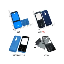 Корпус для Nokia 225 4G 220 RM-1125 N225 N 230, корпус, задняя крышка, клавиатура, новинка, высокое качество