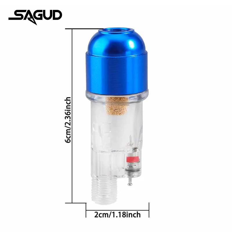 SAGUD – Mini filtre à Air en ligne pour aérographe et tuyaux, séparateur d'huile et d'eau avec filetage de 1/8 ", pour raccordement