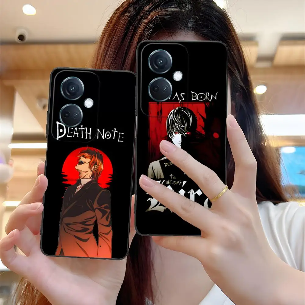 مذكرة الموت كيرا ضوء قضية الهاتف المحمول ل ممن لهم رينو 14 13 12 11 10 9 8 7 6 5 F T Pro 5G غطاء الطباعة الملونة جميلة #4