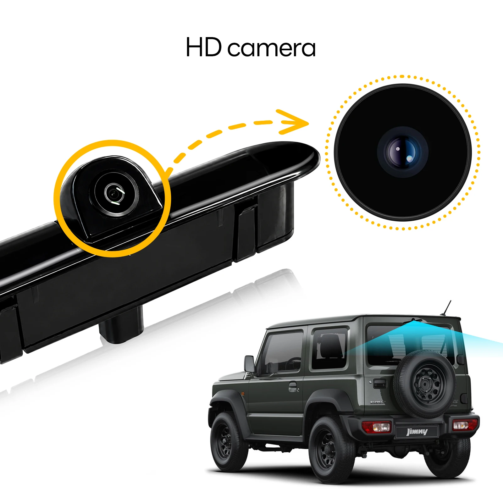 HD AHD720P CVBS Stop Lamp Backup Parking Rear View Camera Fit Jimny 2009+