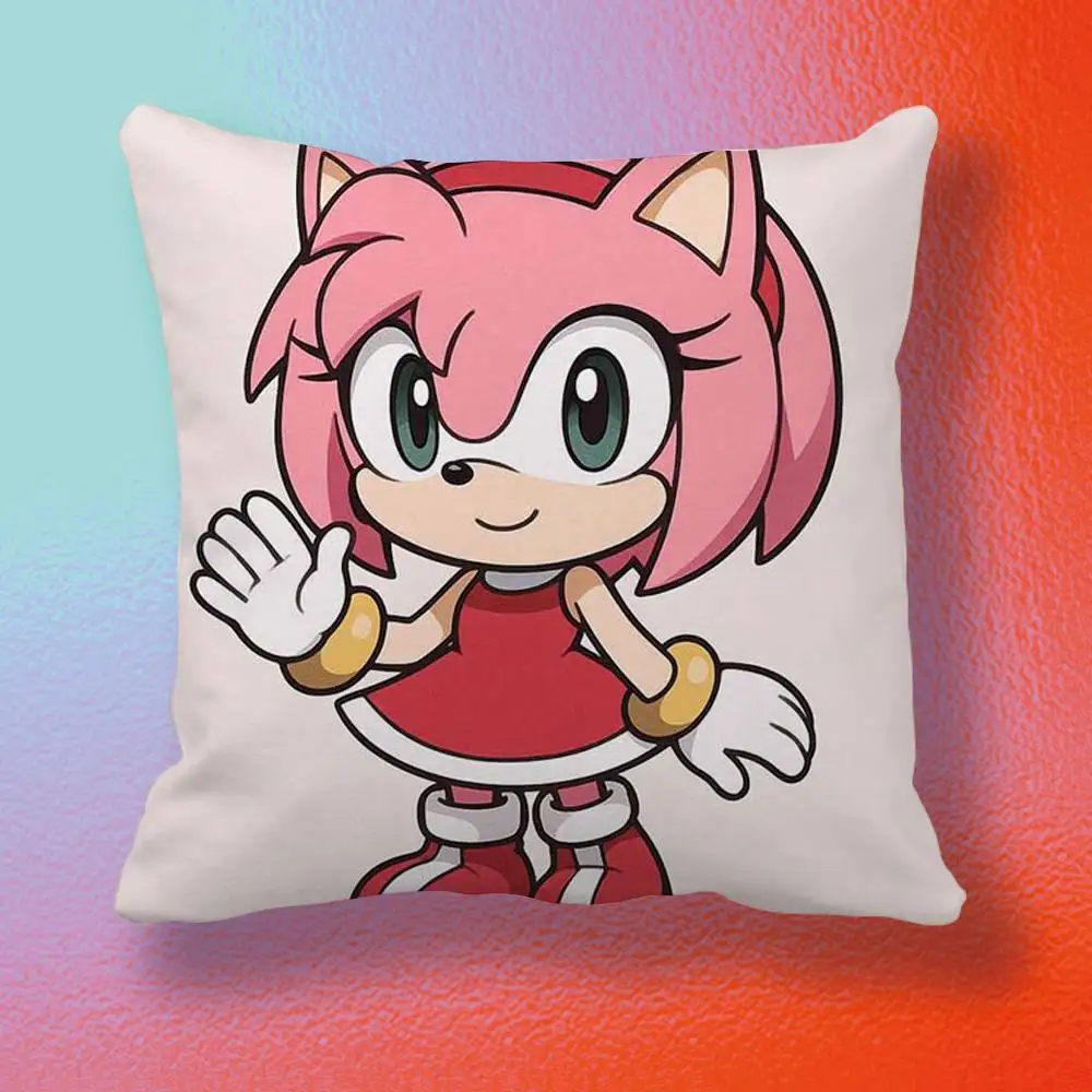 Cartoon Game S-SoNiC-C R-RuMbLe-E  Double-sided printed pillow cover Solid color minimalist pillowcase, fits all bedroom styles - view 6