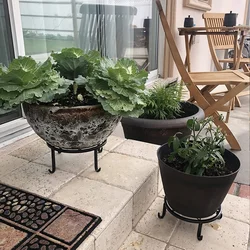 5 Packs, Metal Plant Stands Outdoor Indoor, Heavy Duty Planter Stands For Indoor Plants, Rustproof Iron Flower Pot Stands Outdoo