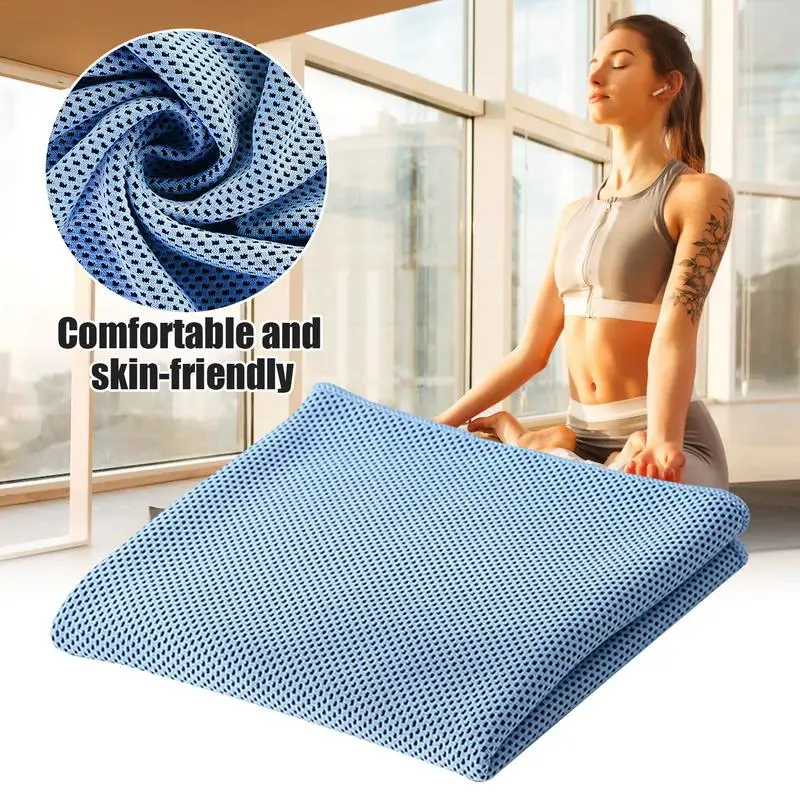 

Cooling Ice Towels Yoga Cooling Towel Gym Icing Sweat Towel Summer Cooling Scarf With Storage Box For Outdoor Running