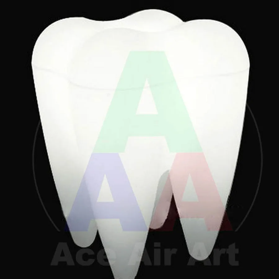 Inflatable Tooth Balloon with LED Light, Tall Attractive Advertising, Made by Ace Air Art, 2.5m, 8ft