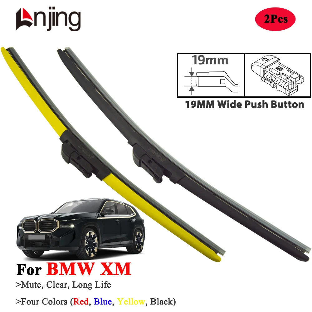 

LNJING Red Wiper Blades For BMW XM G09 2022-Now