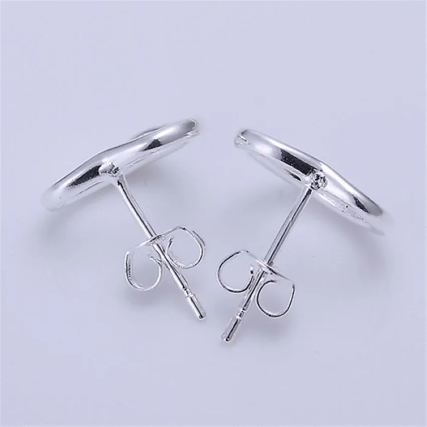 Boucles d'oreilles coeur romantique en argent regardé 925 pour femme, bijoux assortis, breloques fines, fête de mariage, cadeaux de Noël, rue