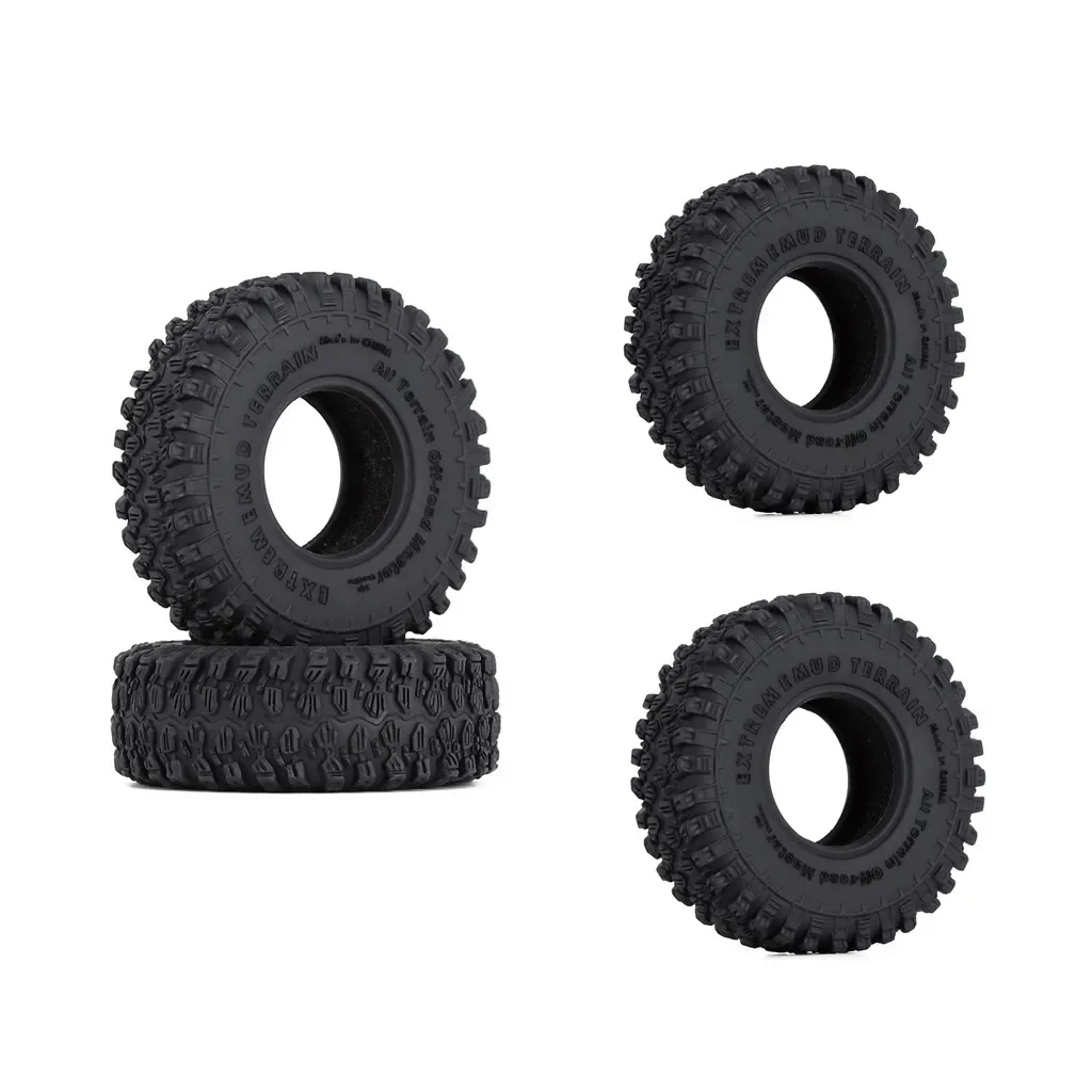 

4PCS 1.0" Soft Rubber All Terrain Wheel Tires 50*20/54*23mm for 1/24 RC Crawler Car Axial SCX24 90081 Upgrade Tyres