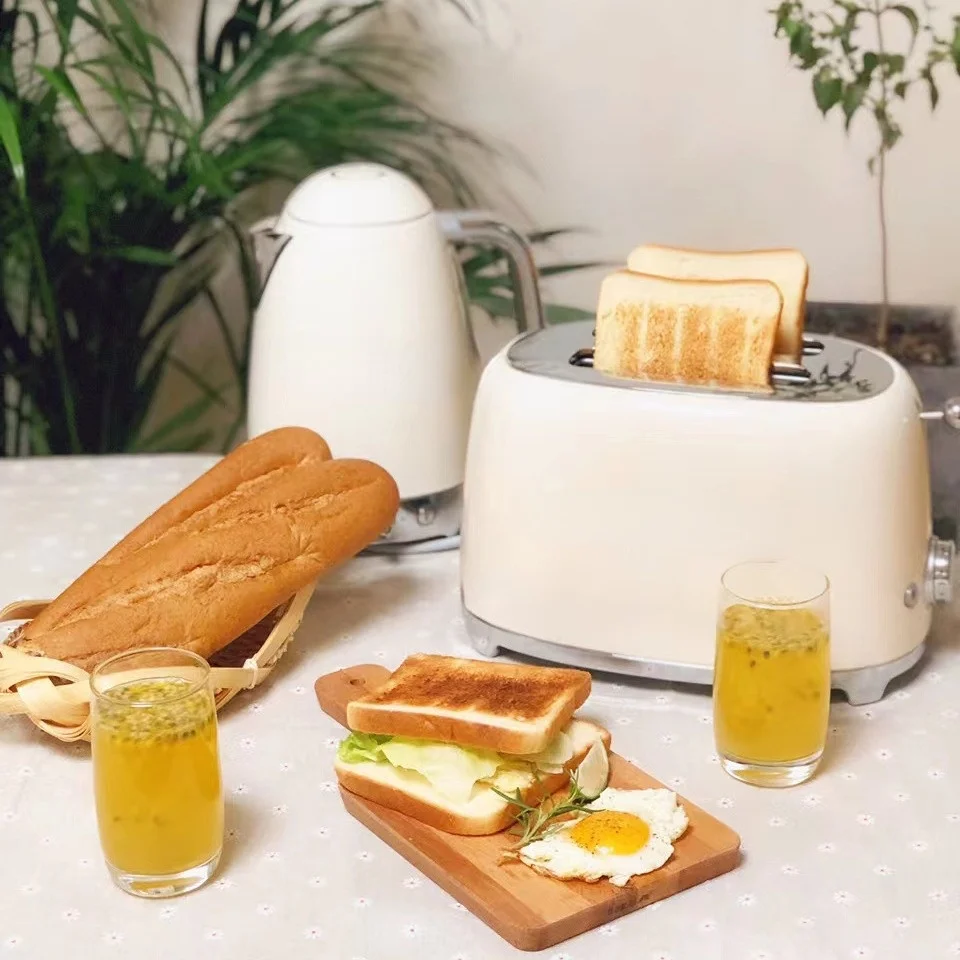 RTS Factory 2 Slice Home Multi-function Breakfast Machine Sandwich Bread Toaster