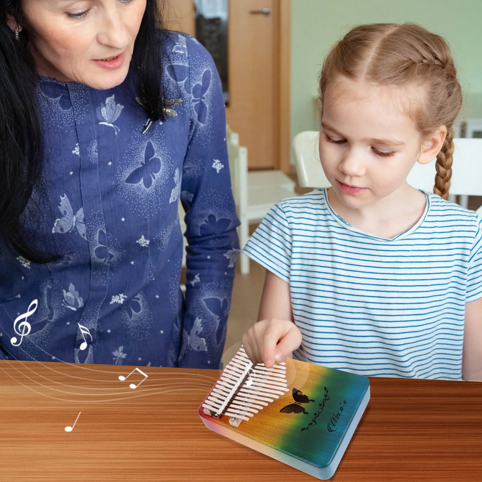 

17-Key Mini Kalimba Thumb Piano Solid Wood Finger Instrument For Beginners Portable Musical Gift Engraved Scale Instrument