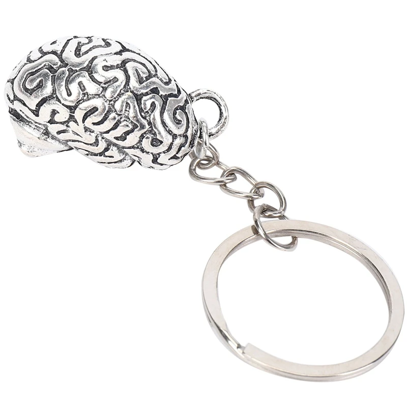 Liga do cérebro Keychain, Inteligente Brainiac IQ Key Ring, Cadeia Fob, Medicina humana