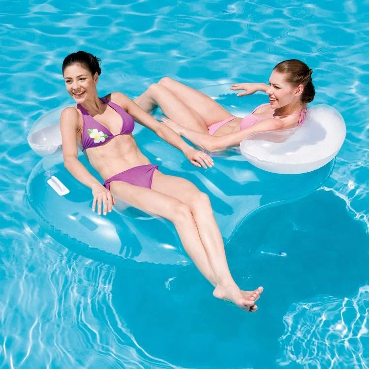 43009 Inflatable Summer Water Party Beach And Pool Toys 188*117cm Swim Ring Twins Tube Float