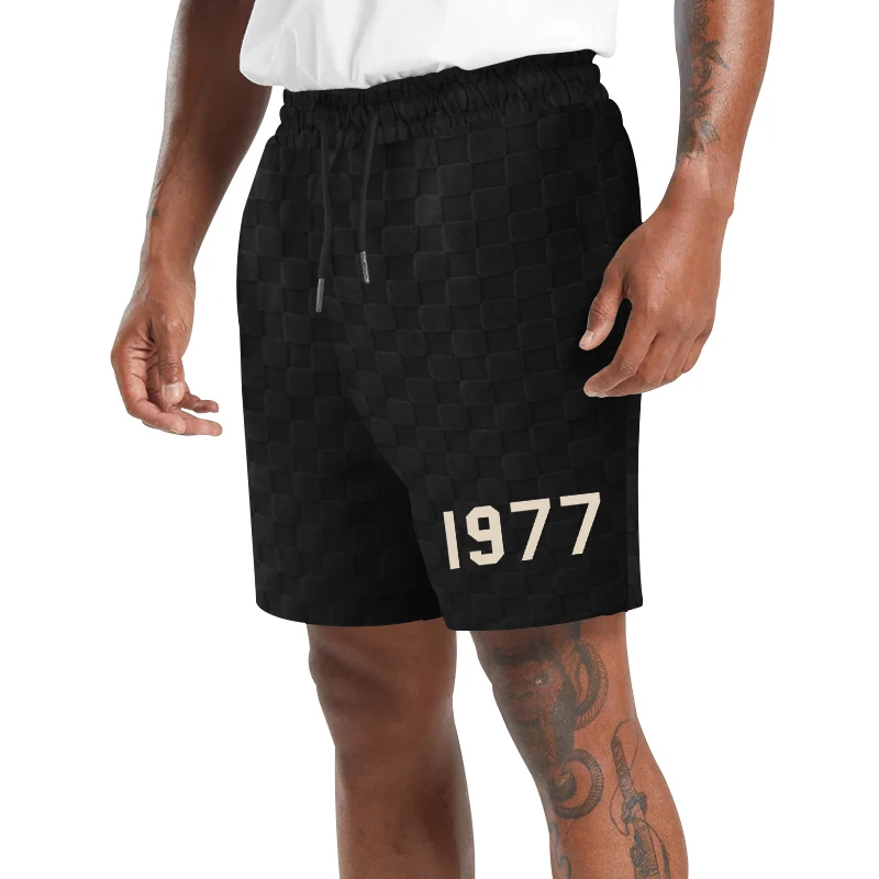 

Brand Quality Men's Fitness Shorts Summer Short Sweatpants Sports Casual Jogging Pants Checkerboard 3D Printing Shorts 2024 New