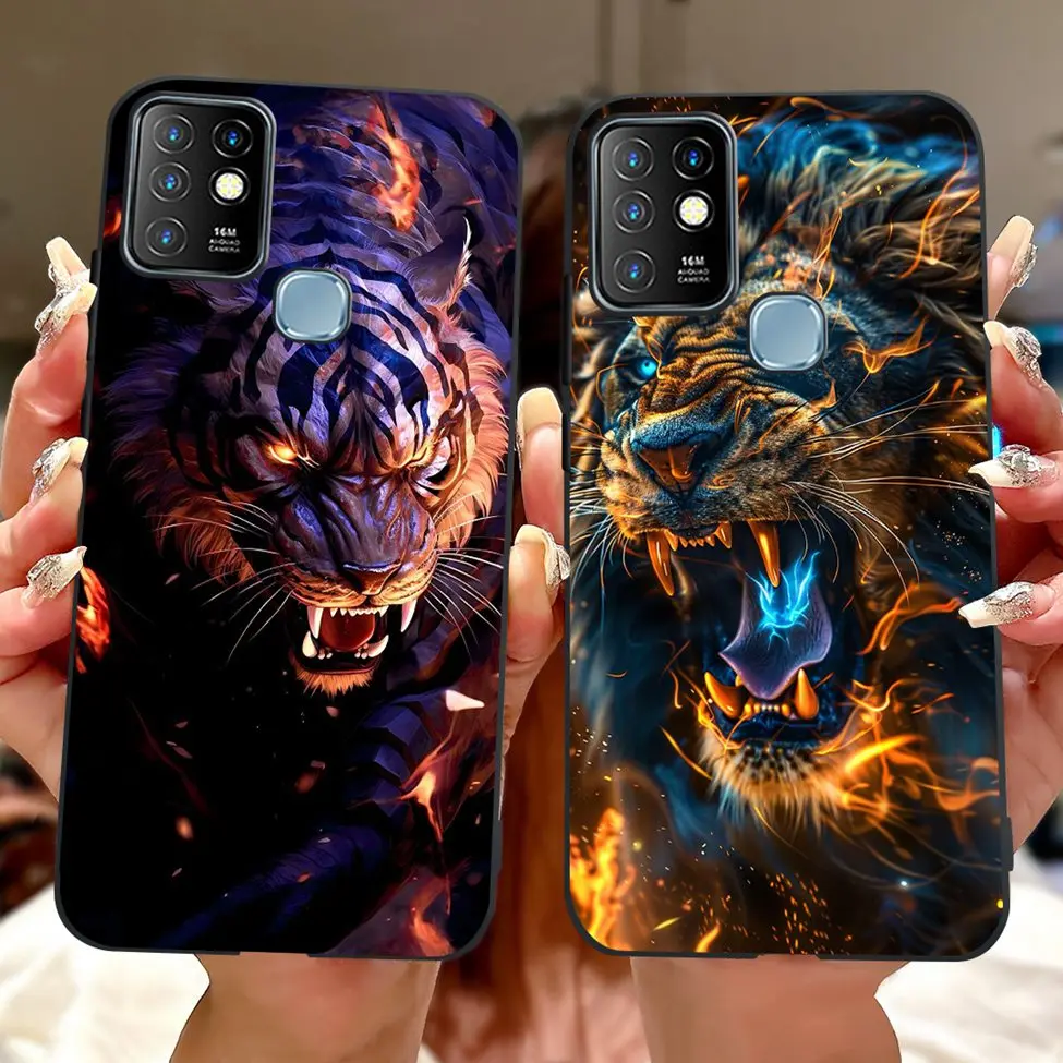 For Infinix Hot 10 Case Silicone Cute Cat Fashion Flowers Luxury Painted Back Cover For Inifnix Hot 10 Phone Case X682B X682C - view 5