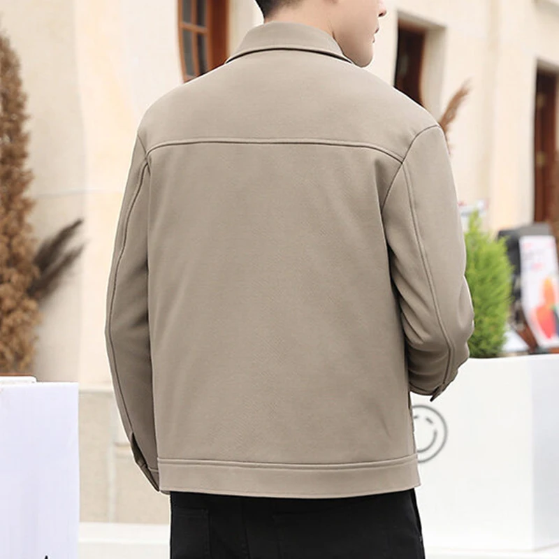 Fashion Men's Single Breasted Short Down Jackets 2025 Winter Casual Slim Fit Warm Puffer Coats Outwear Solid Color Padded Parkas